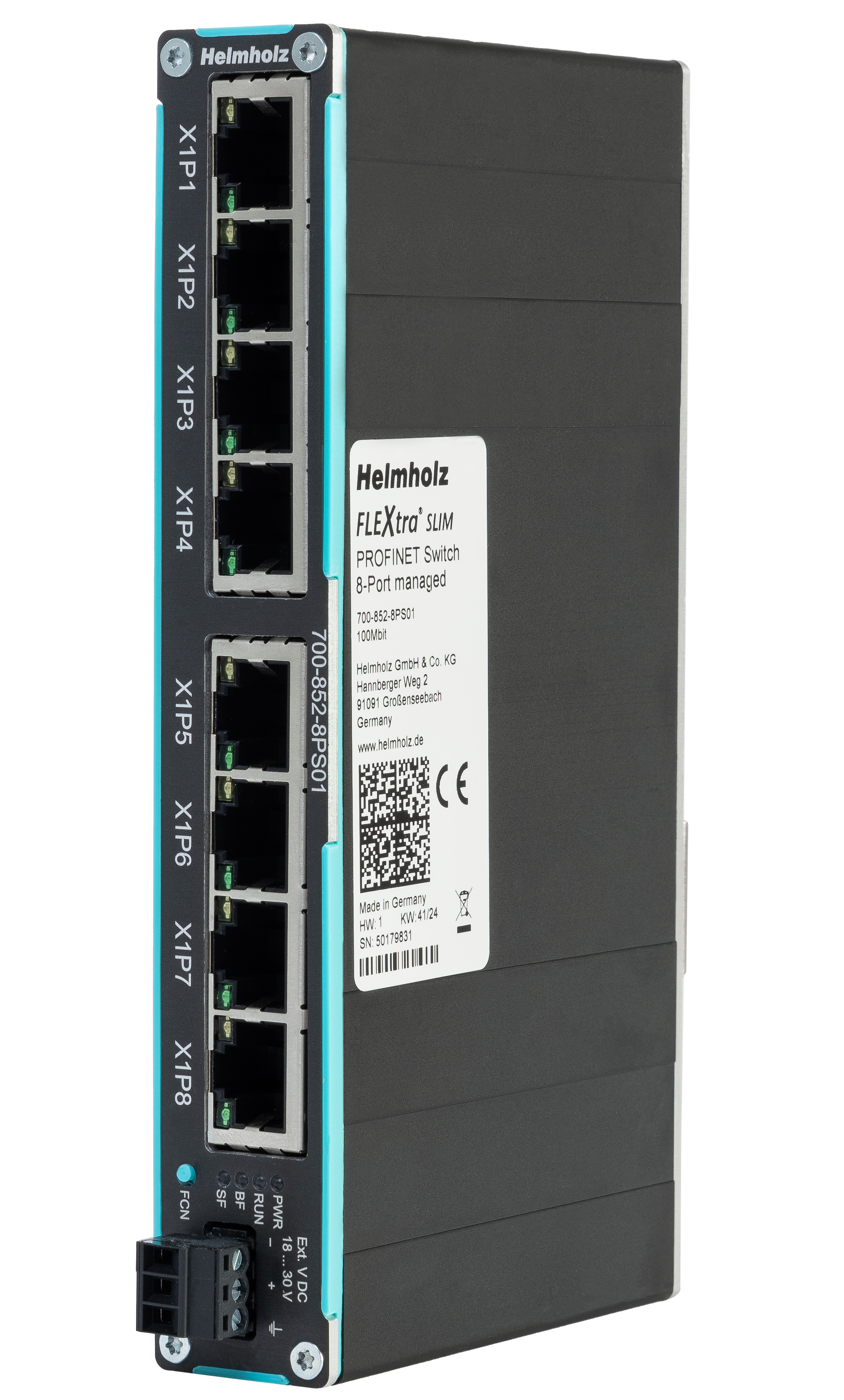 FLEXtra SLIM PROFINET-Switch, managed – 8 port