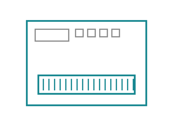 Rear of a Panel-PLC with fixed onboard I/O