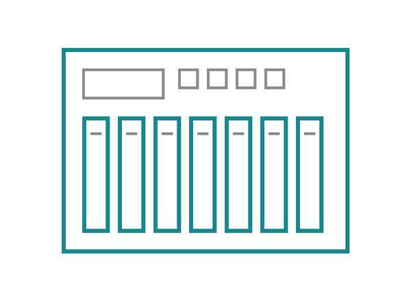 Rear of a Panel-PLC with periphery slots